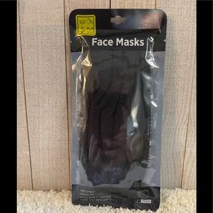 New Face Mask Black Snug Fit, Reusable 95% Cotton